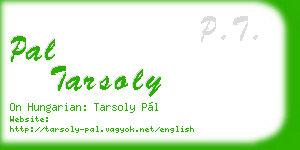 pal tarsoly business card